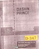 Dashin-Dashin Prince 750 and 1000, Lathes, Operations Parts & Electrical Diagram Manual-1000-750-01